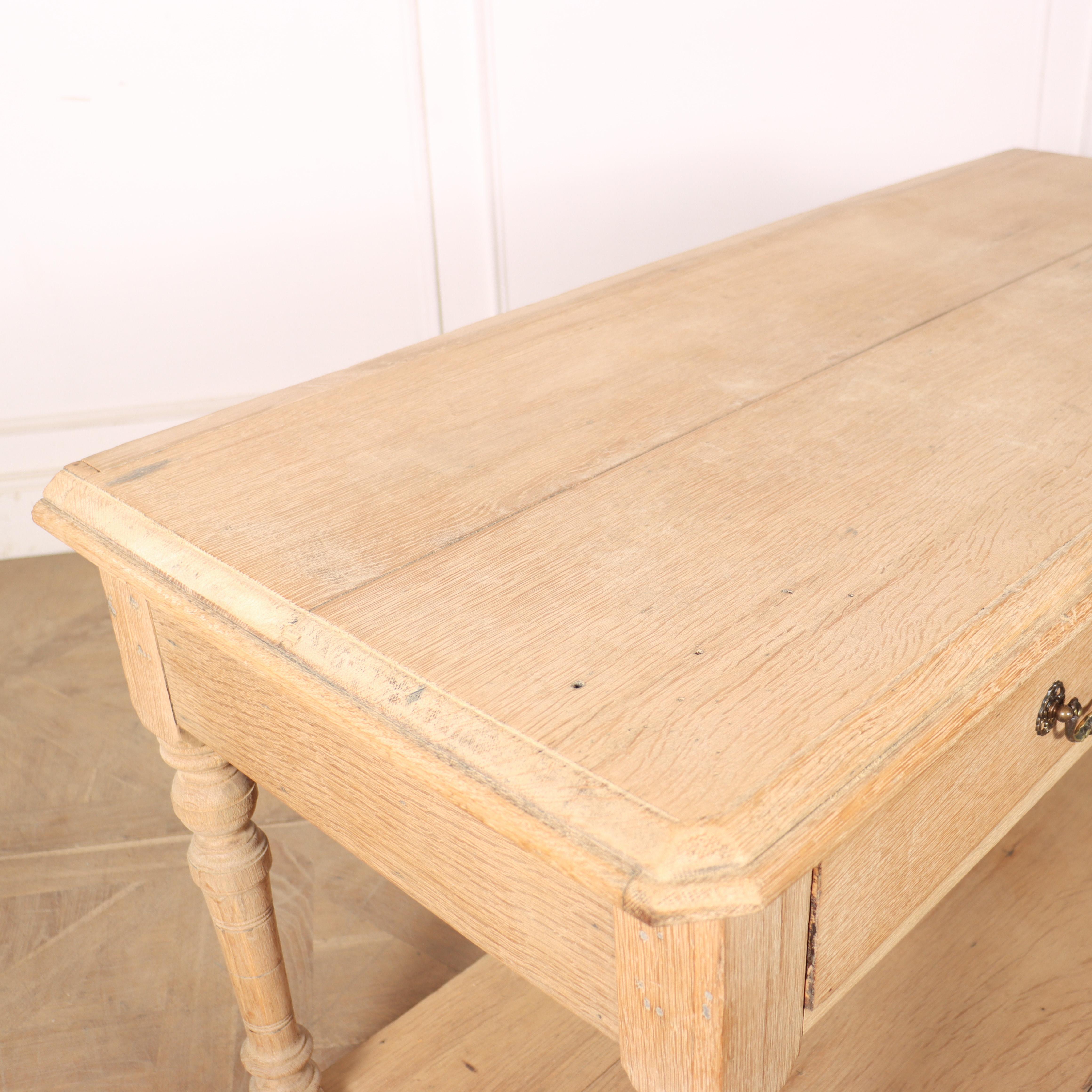 Small Bleached Oak Drapers Table 1
