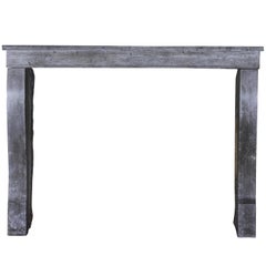Small Bleu Stone French Antique Fireplace Surround