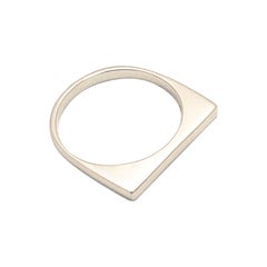 'Small Block' Sterling Silver Stackable Ring by Emerging Designer Brenna Colvin
