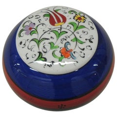 Small Blue and Red Floral Decorative Box