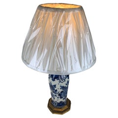 Small Blue and White Delftware Table Lamp