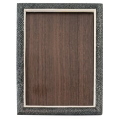 Small Blue/Black Authentic Shagreen Covered Picture Frame
