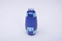 Small Blue Ceramic Vase by Strehla Keramik, 1950s