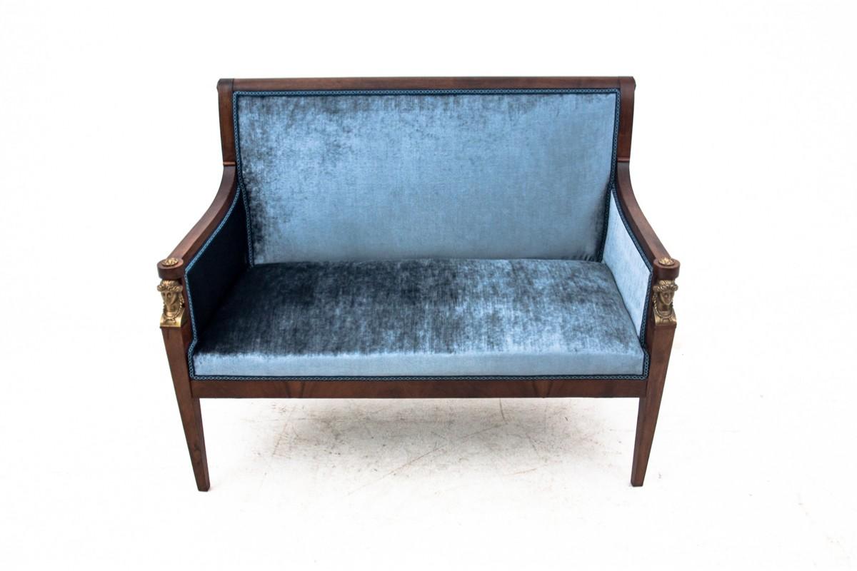 Small Blue Empire Sofa, France, circa 1880 6