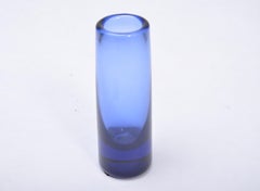 Small Blue "Labrador" Glass Vase by Per Lütken for Holmegaard, 1958