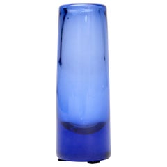 Vintage Small Blue "Labrador" Glass Vase by Per Lütken for Holmegaard, 1958