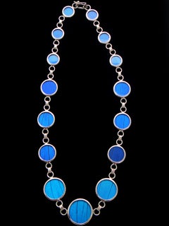 Small "Blue Morpho" Butterfly Necklace