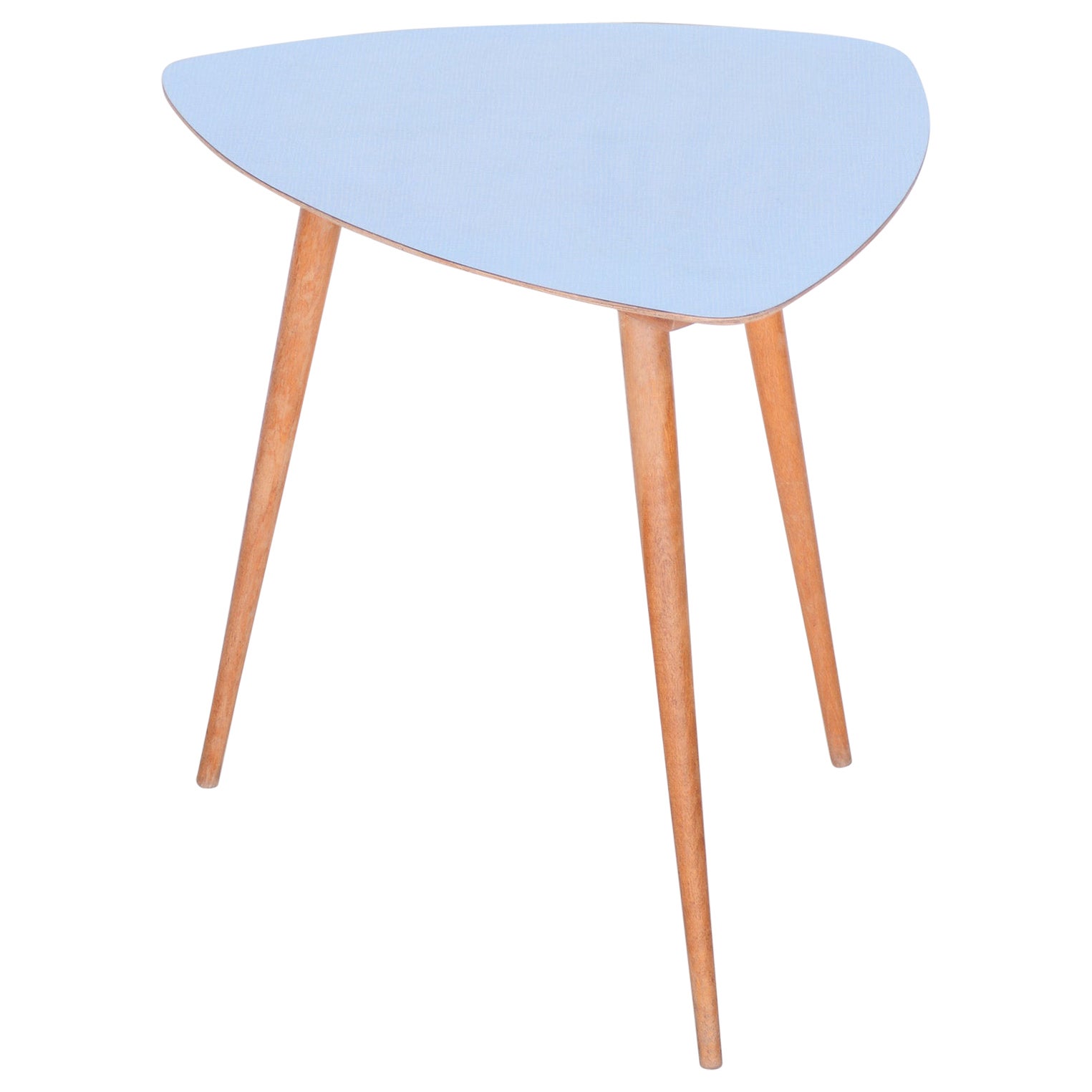 Pequeña mesa azul, checa de mediados de siglo, conservada en su estado original, años 50 en venta