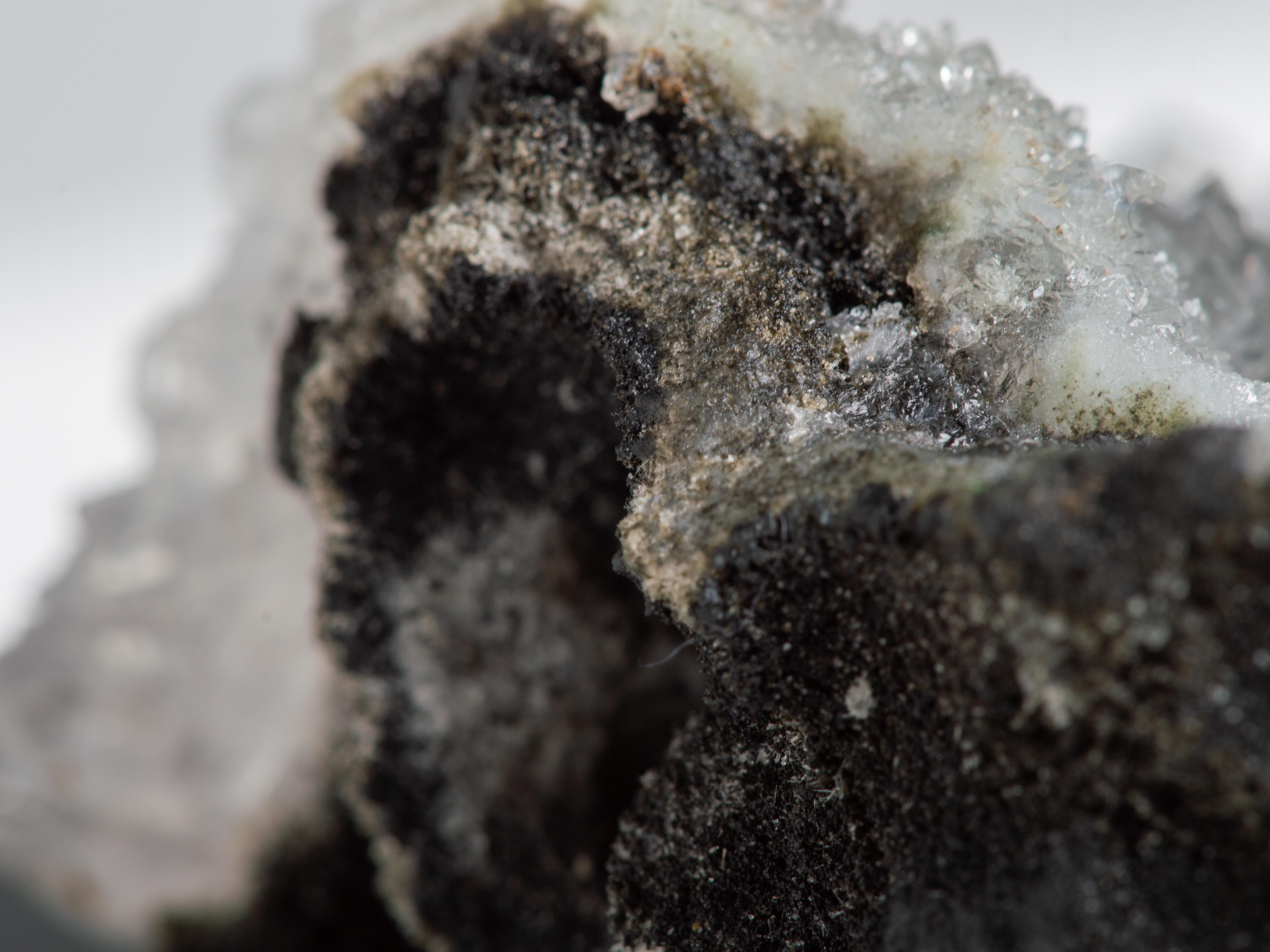 Small Bluish-Grey Quartz with Cut Stalactite For Sale 1