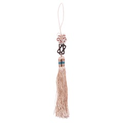 Small Blush Silk Tassel with Star Knot Charm