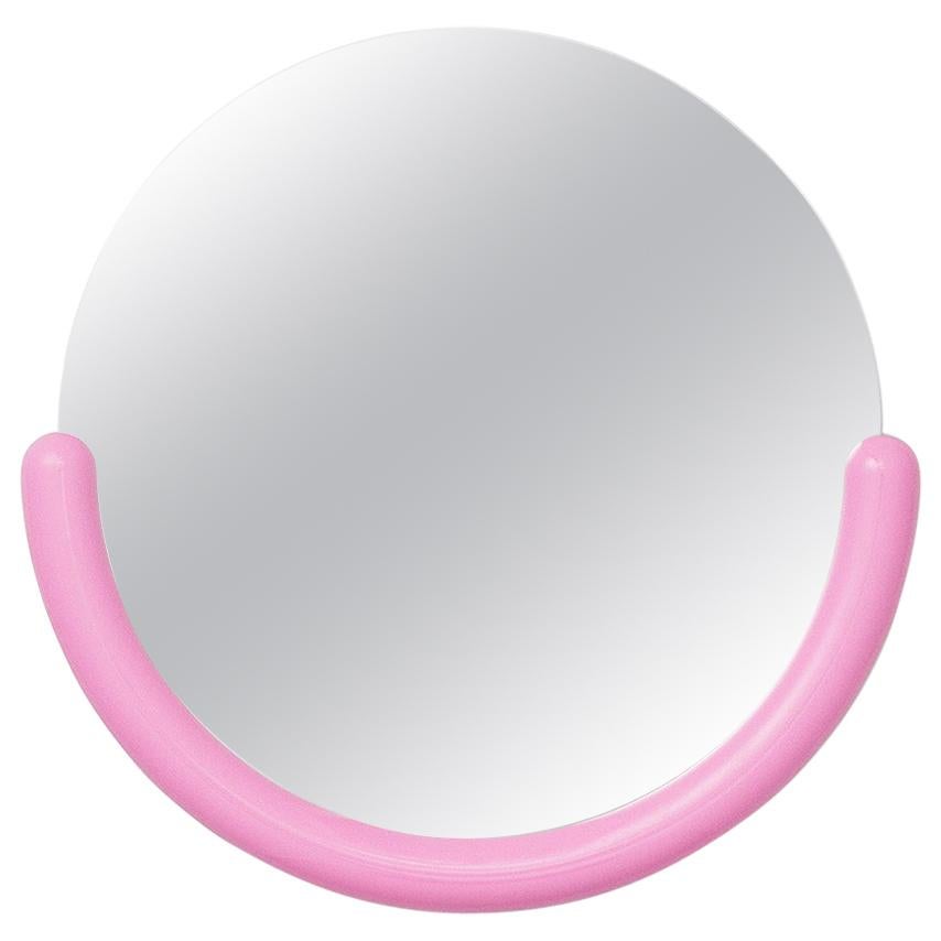 Small Bogin Mirror in Pink by Greg Bogin for Normann X Brask Art Collection  For Sale