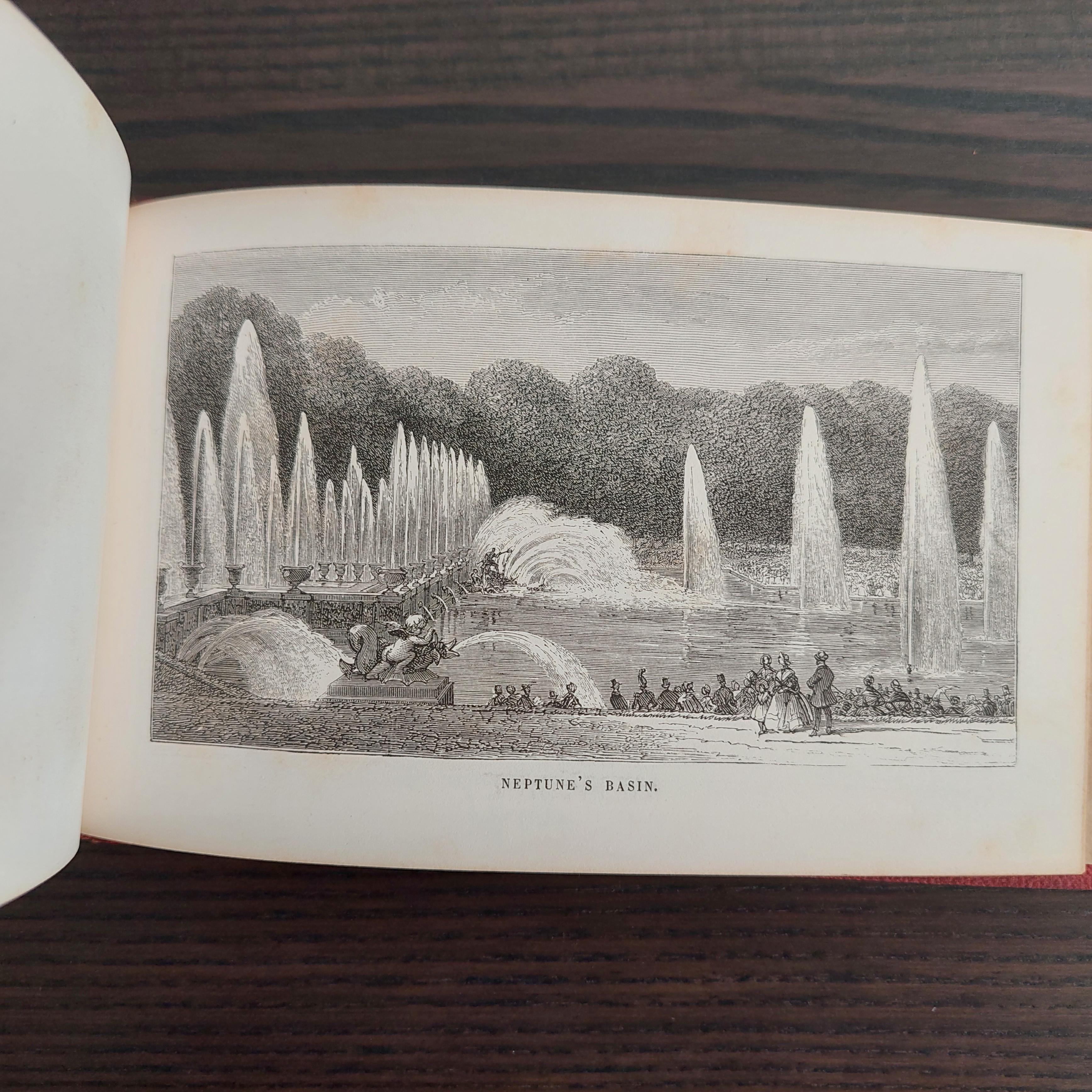 19th Century Small Book with 26 Views of the Palaces and Gardens of Versailles and Trianon For Sale