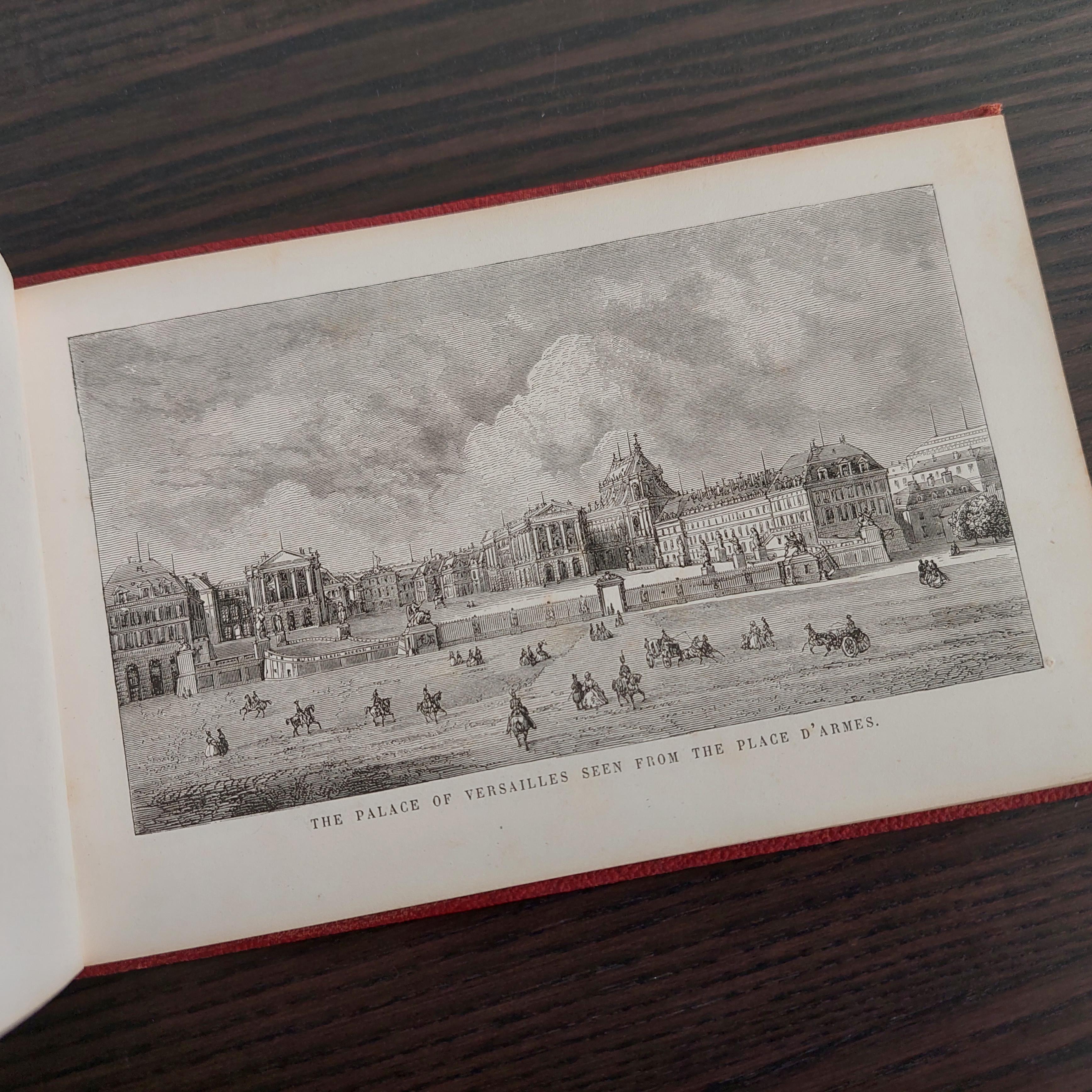 Pequeño libro con 26 vistas de los palacios y jardines de Versalles y Trianon Papel en venta