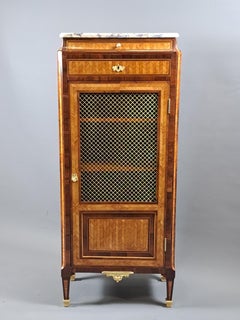 Small Bookcase  Louis XVI Style In Marquetry And Gilt Bronze