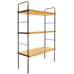 Small Bookcase with Brass Handles, 1950s