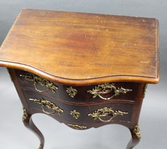 Small Bow Fronted Victorian Walnut Chest of Drawers