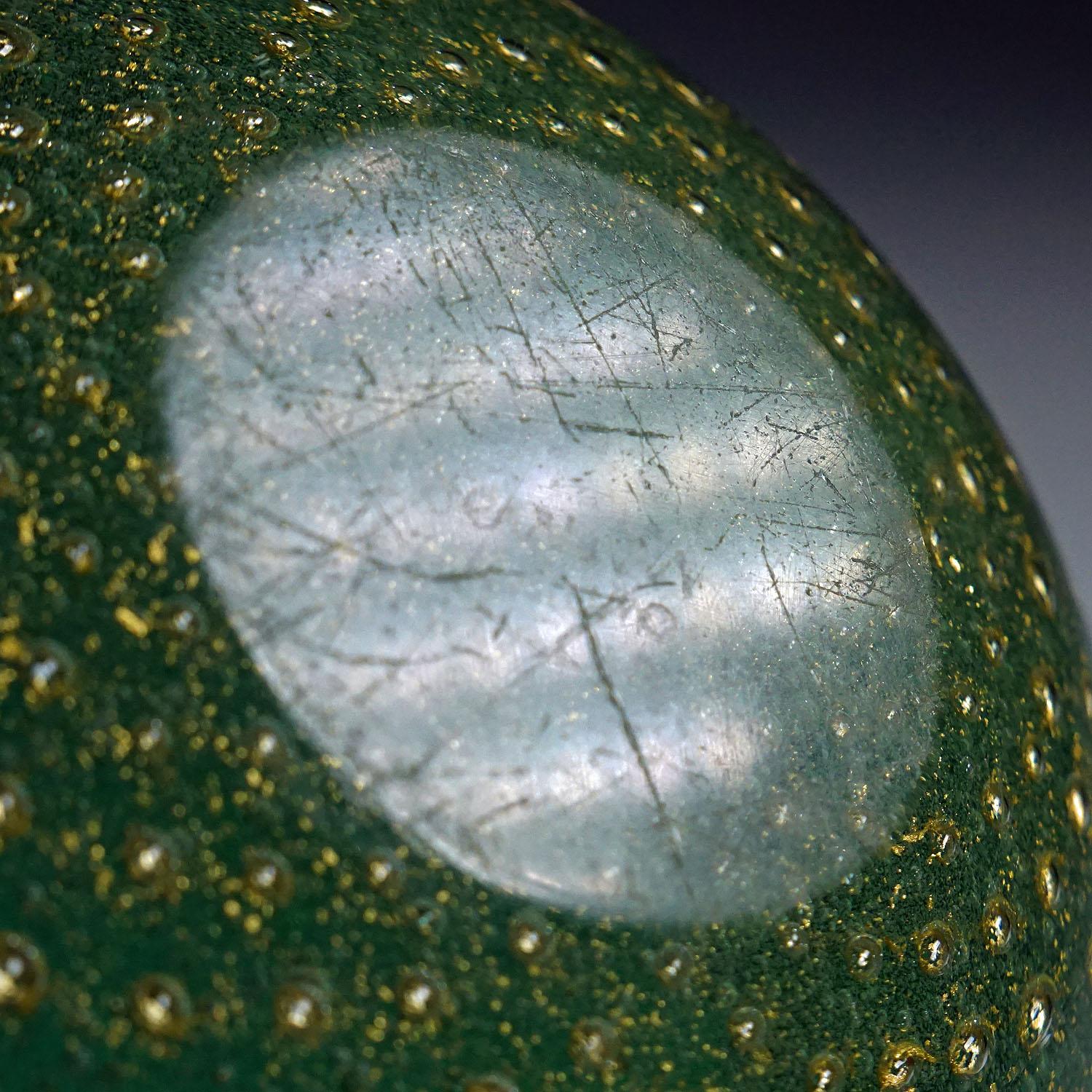Cuenco pequeño de cristal Sommerso verde, Carlo Scarpa para Venini Murano Años 30 en venta 2