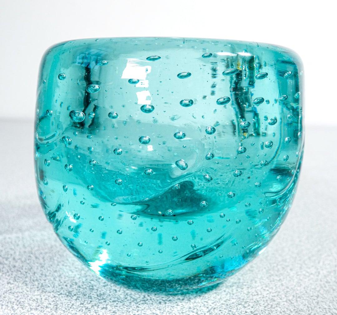 20th Century Small Bowl in Murano Bullicante Blown Glass