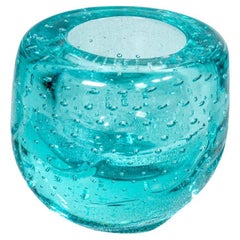 Vintage Small Bowl in Murano Bullicante Blown Glass