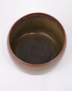 Small Bowl Model No.25 In Brownish Glass & Stoneware By Eva Staehr-Nielsen