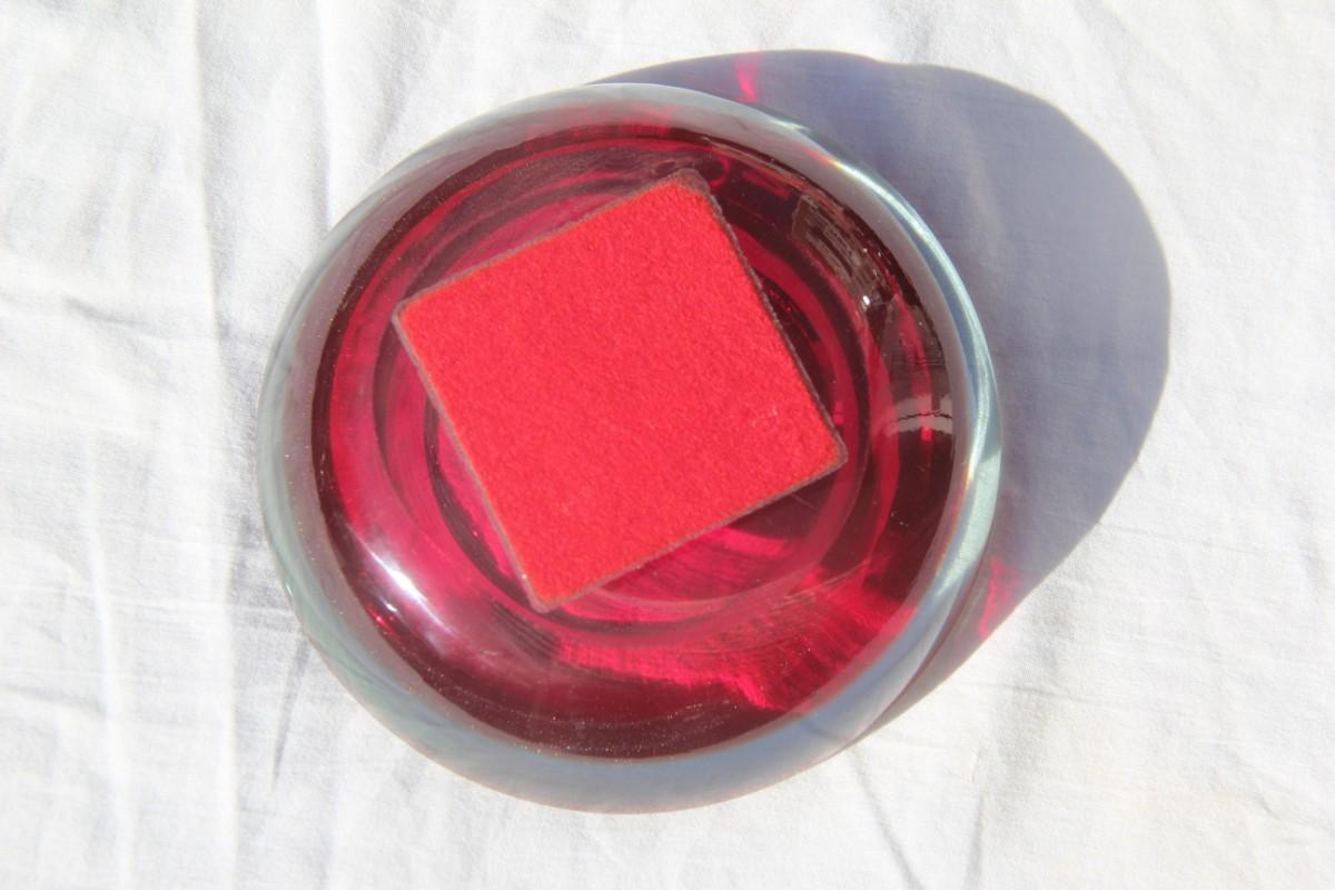 Rote Schale aus Murano-Kunstglas im Seguso-Design, 1960er Jahre (Italienisch) im Angebot