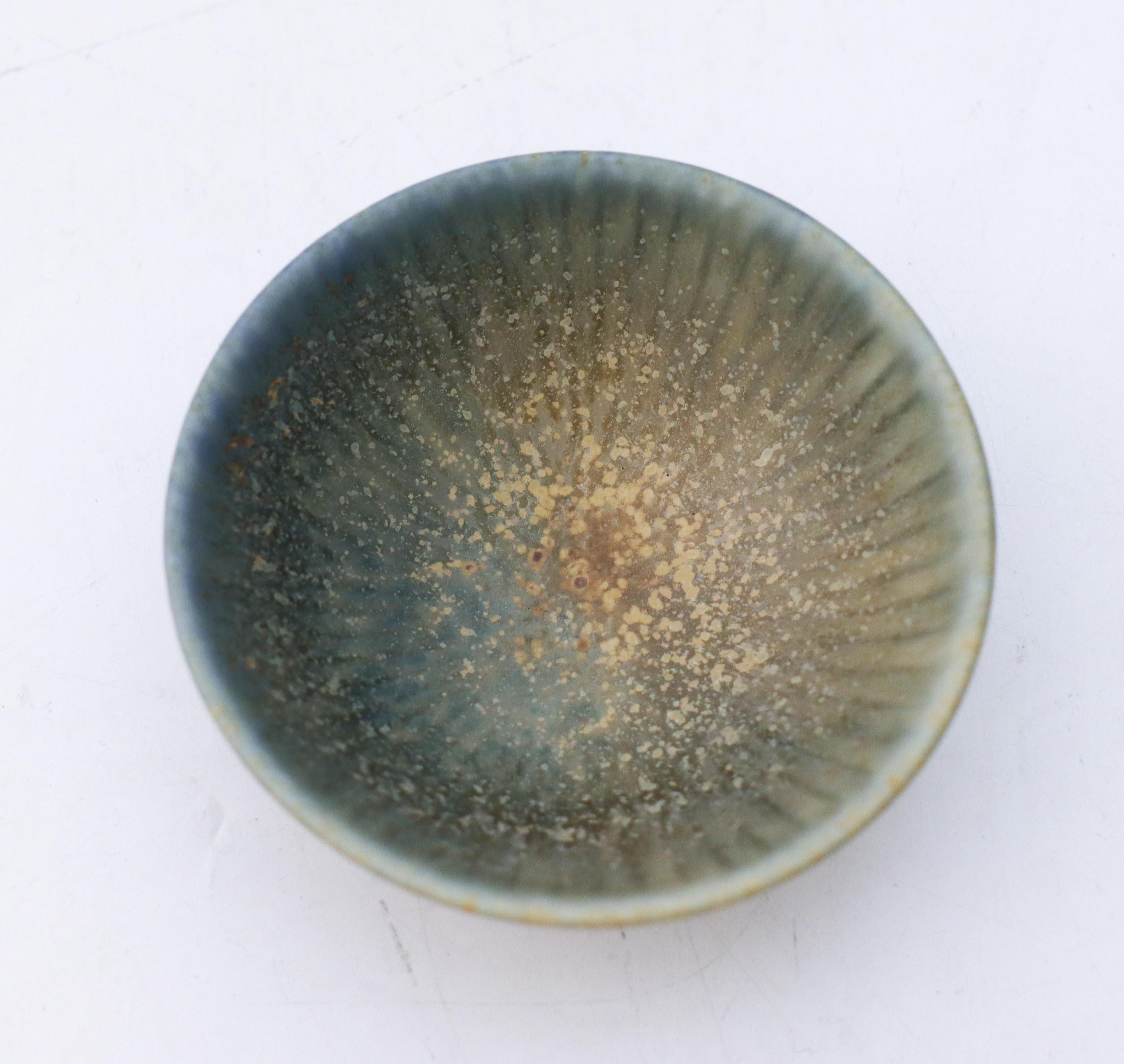Swedish Small Bowl with Lovely Glaze Carl-Harry Stålhane, Rörstrand, Mid-20th Century