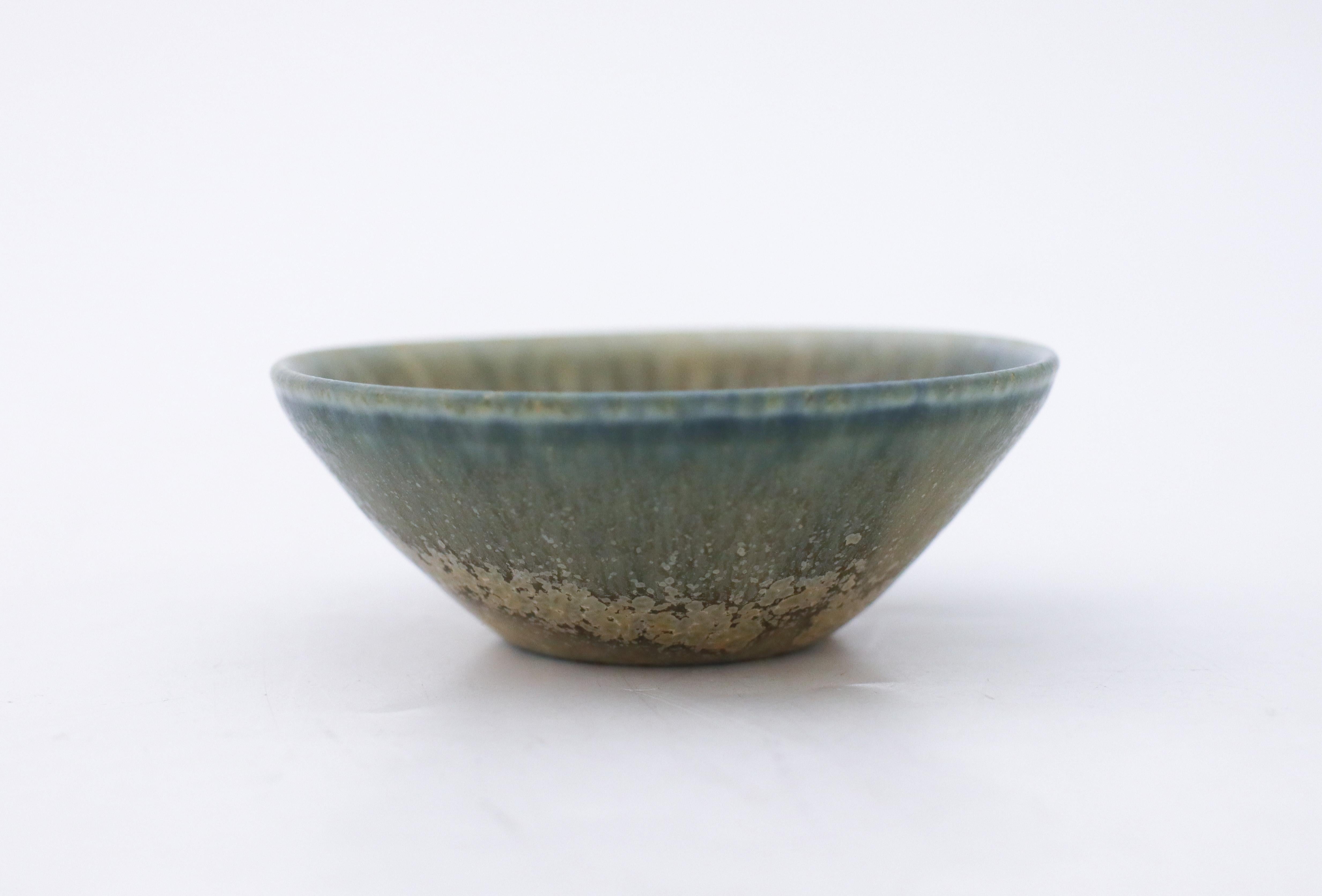 Glazed Small Bowl with Lovely Glaze Carl-Harry Stålhane, Rörstrand, Mid-20th Century
