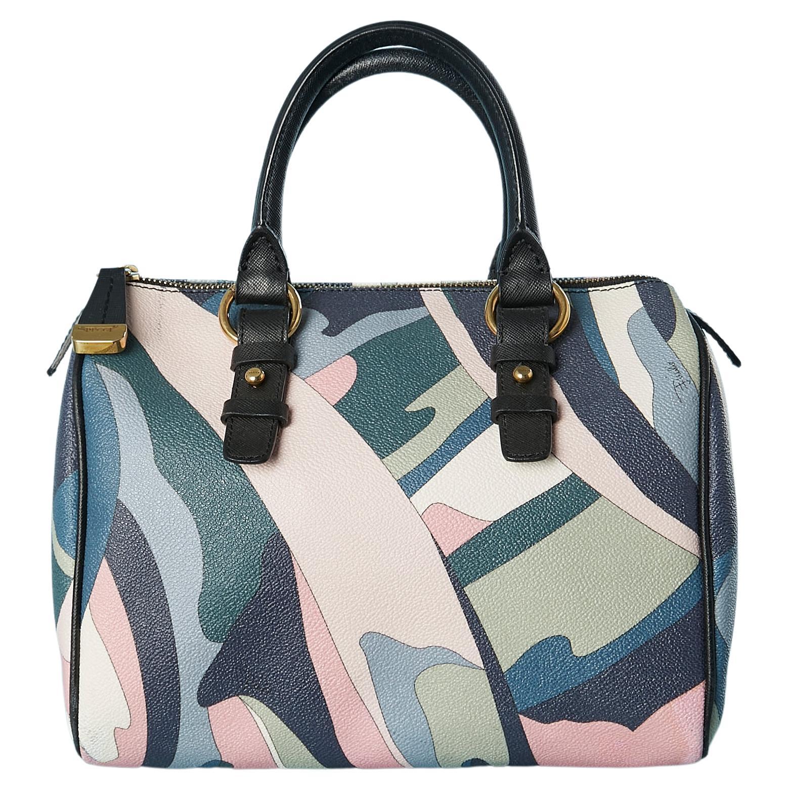 Small bowling printed and branded leather bag Emilio Pucci  For Sale