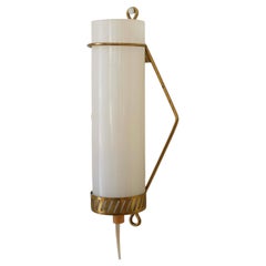 Small Brass and Glass Wall Scone by Maria Lindeman, Finland