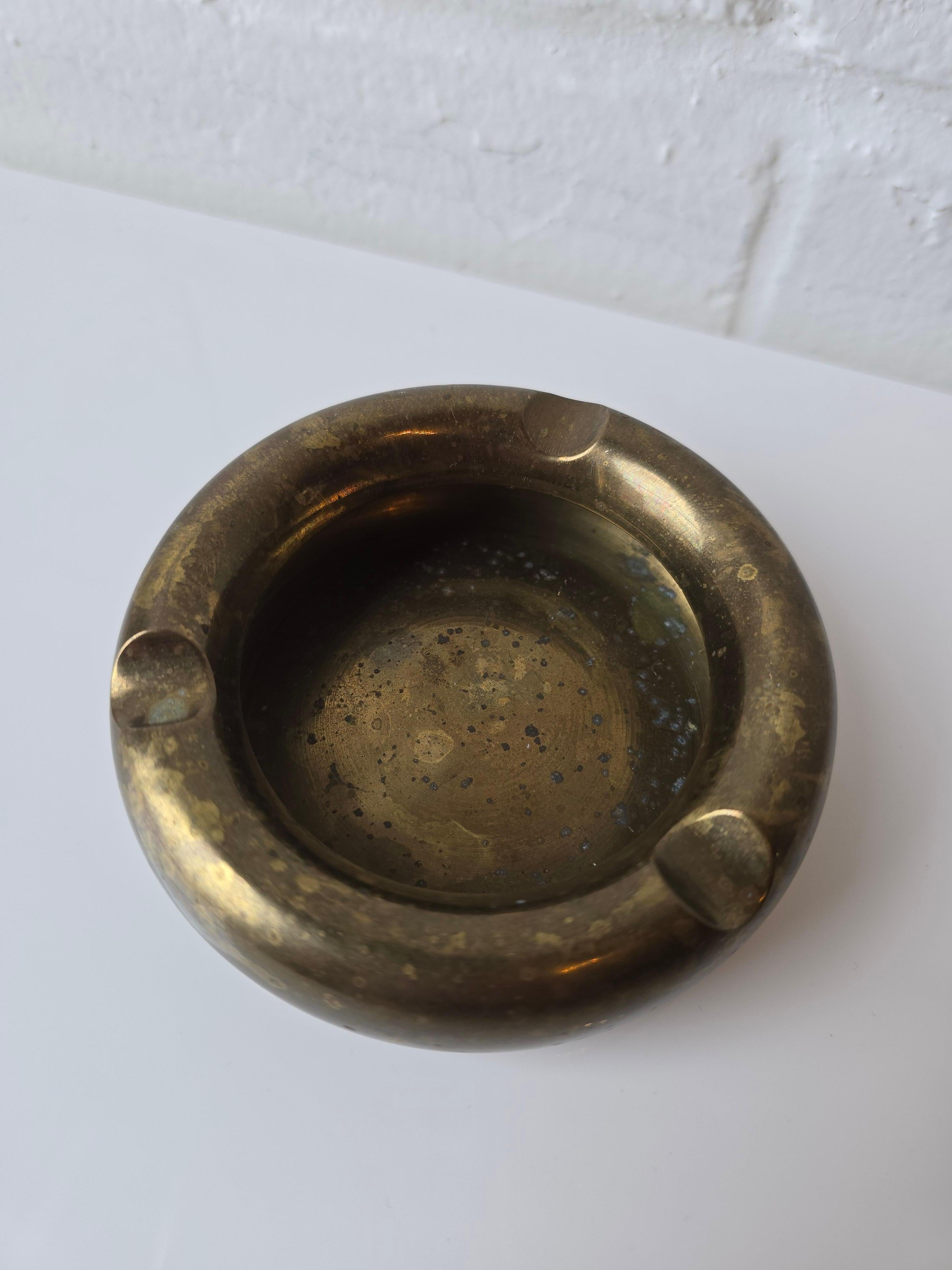 Art Deco Small Brass Ashtray For Sale