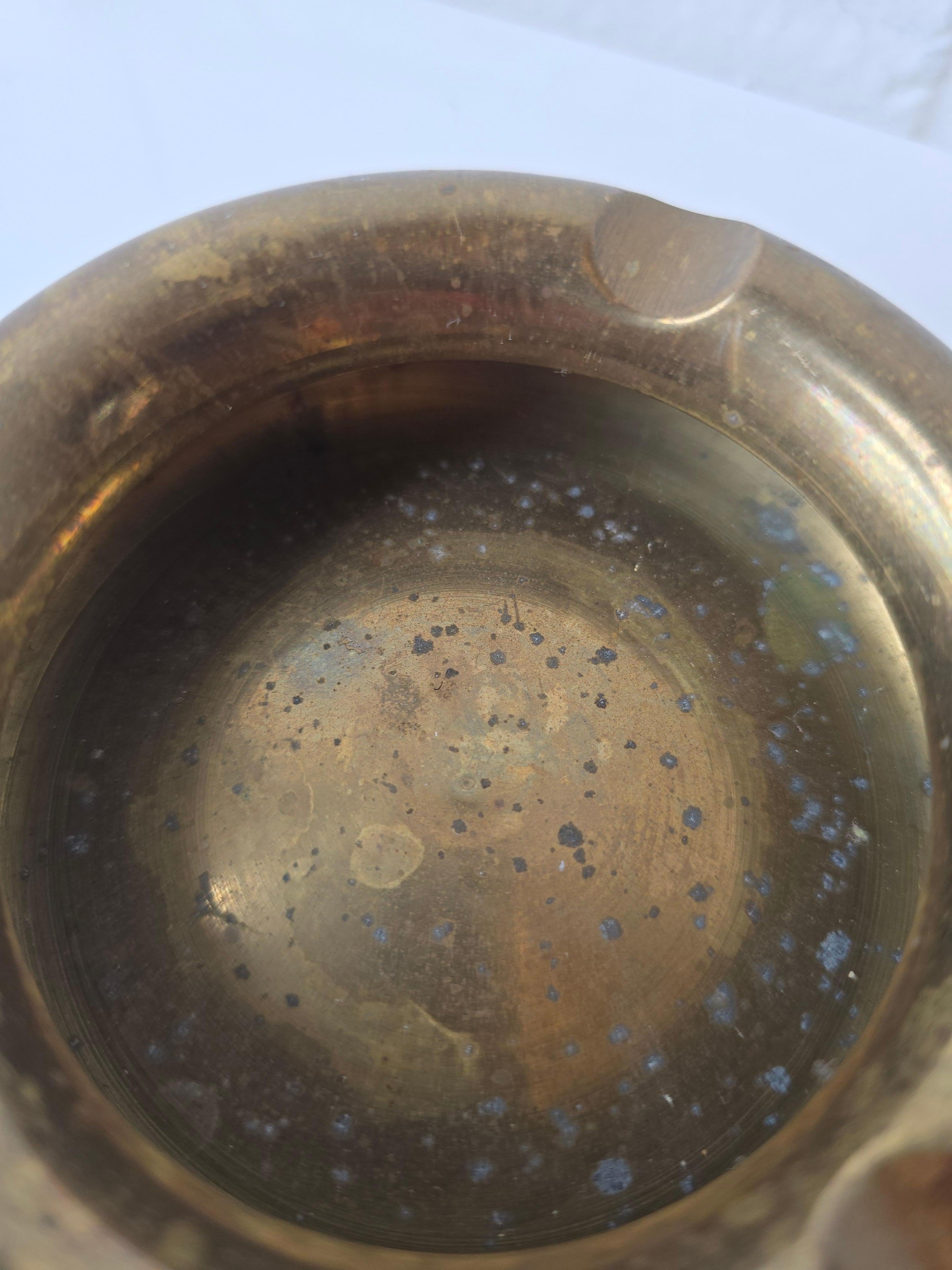 Mid-20th Century Small Brass Ashtray For Sale