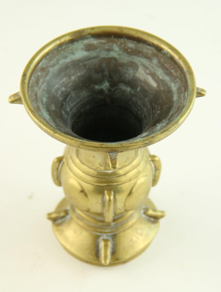 Japanese Brass Butsuga Butsudan Flower Vase/Incense Burner For Sale at ...