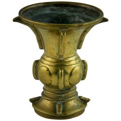 Vintage Japanese Brass Butsuga Butsudan Flower Vase/Incense Burner