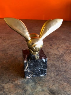 Small Brass "Bee" Sculpture on Marble Base by Gaston Lachaise Philadelphia MOA