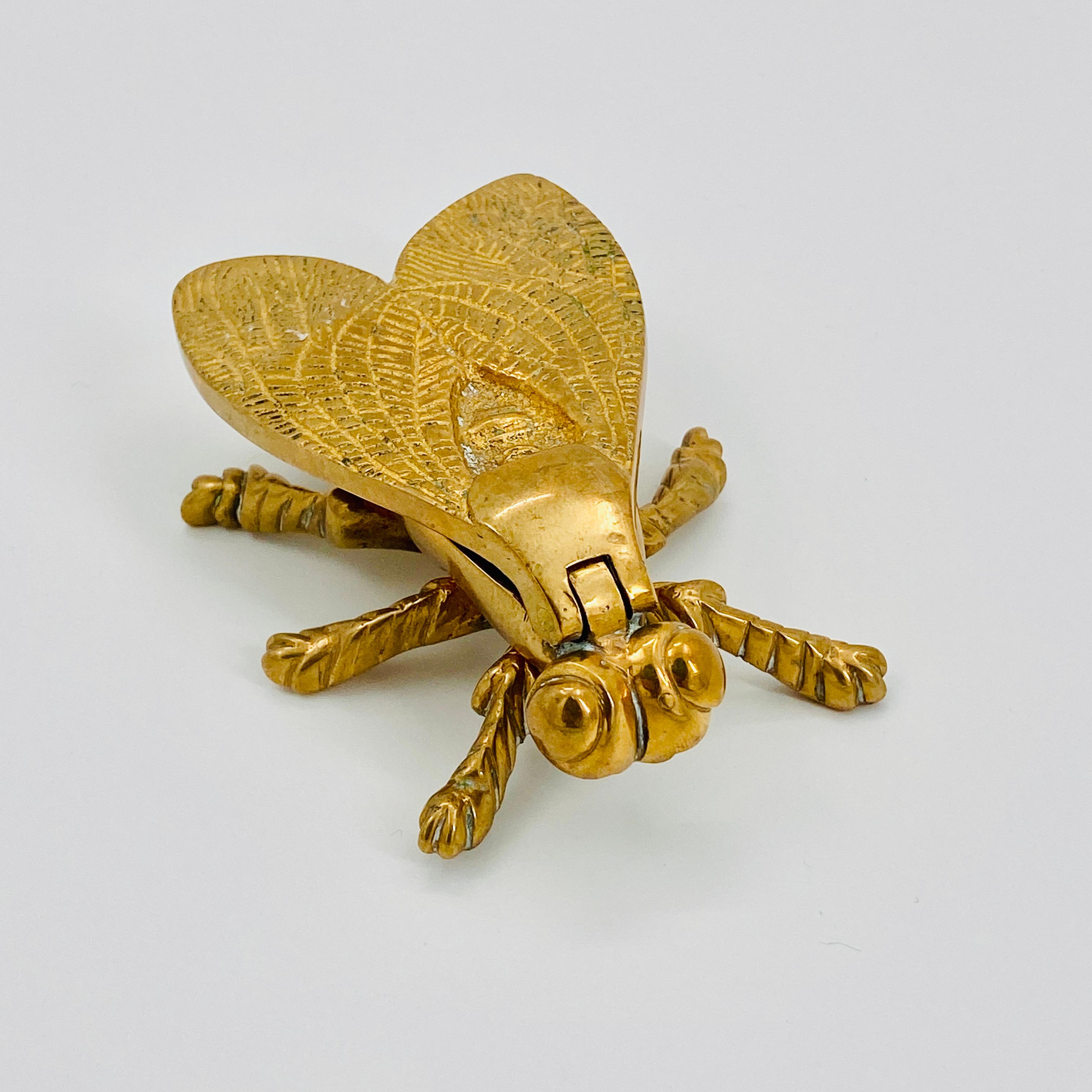 Small Brass Bee Trinket for Jewelry, Salt or Pepper Cellar 3