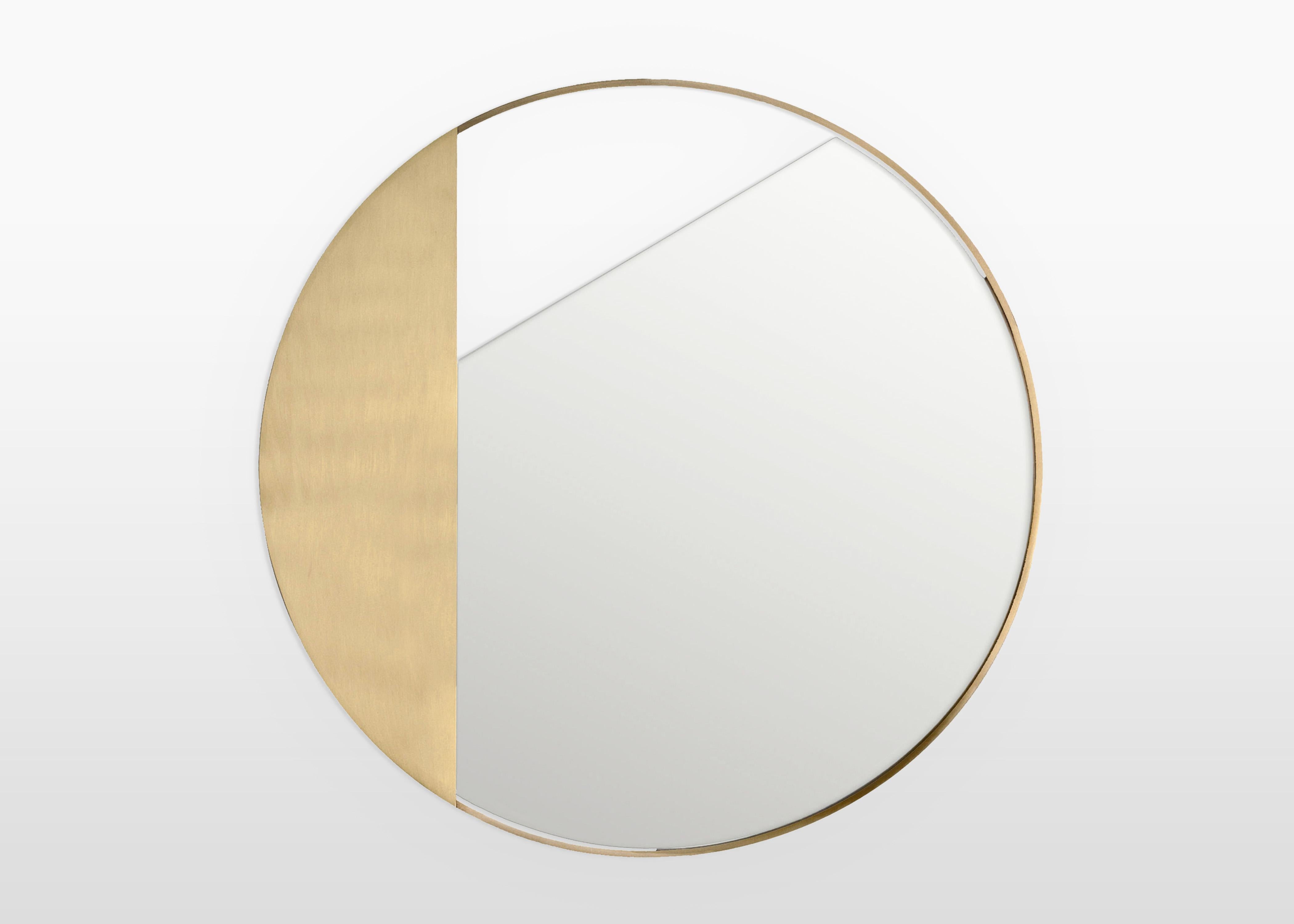 Contemporary Small Brass Edition Mirror by Edizione Limitata For Sale