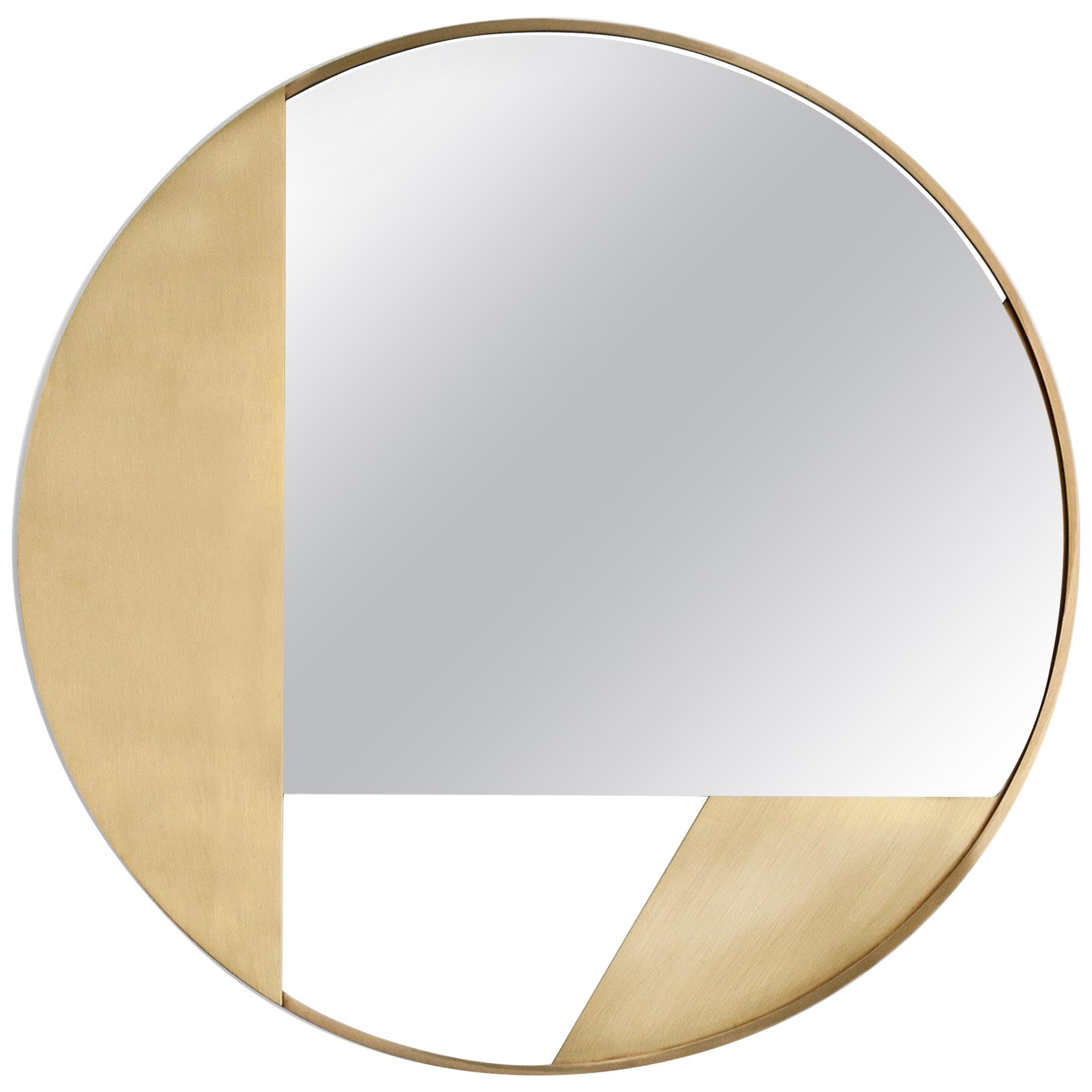 Small Brass Edition Mirror by Edizione Limitata For Sale