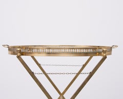 piccolo  Vassoio di servizio pieghevole in ottone 1970 Francia