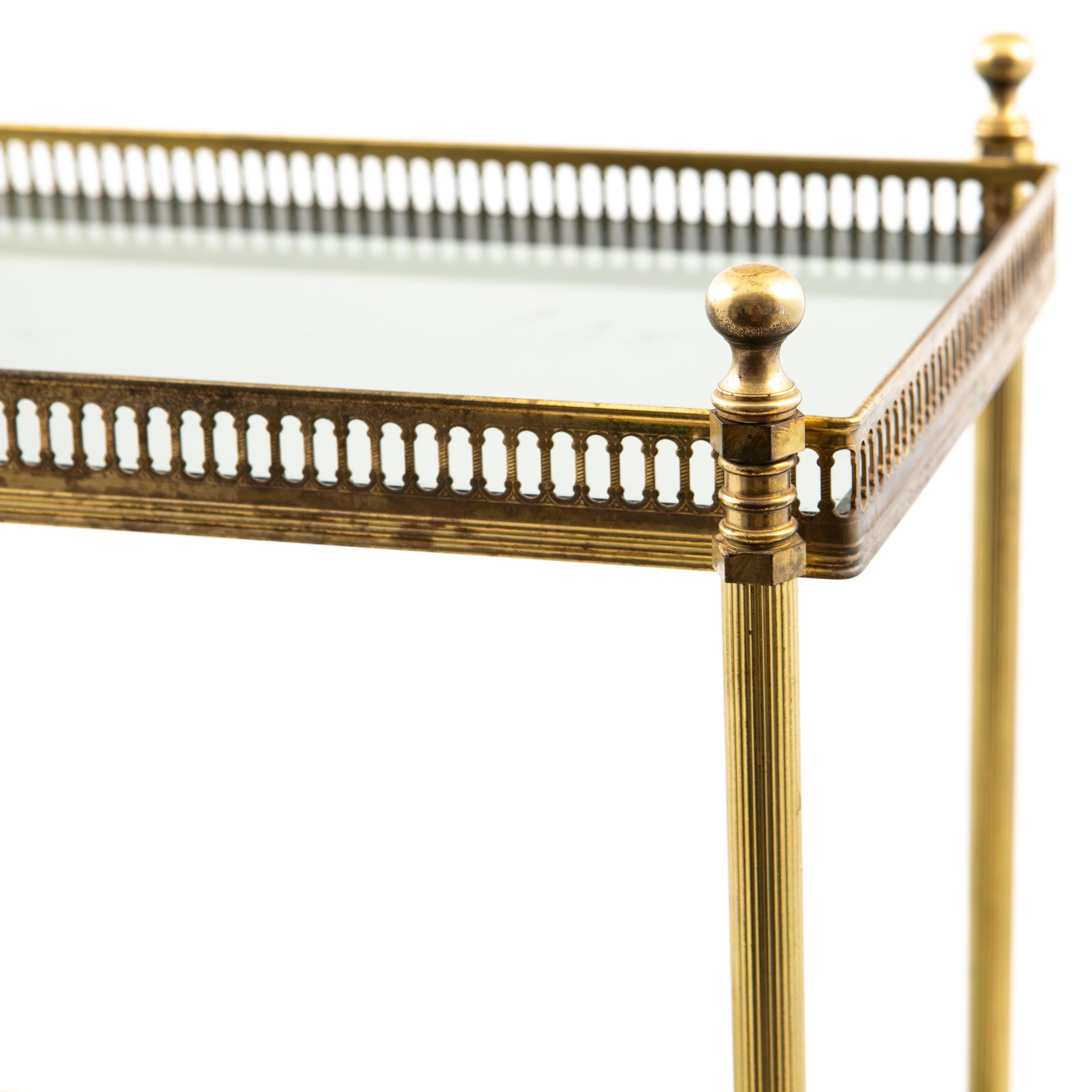 20th Century Small Brass Serving Trolly