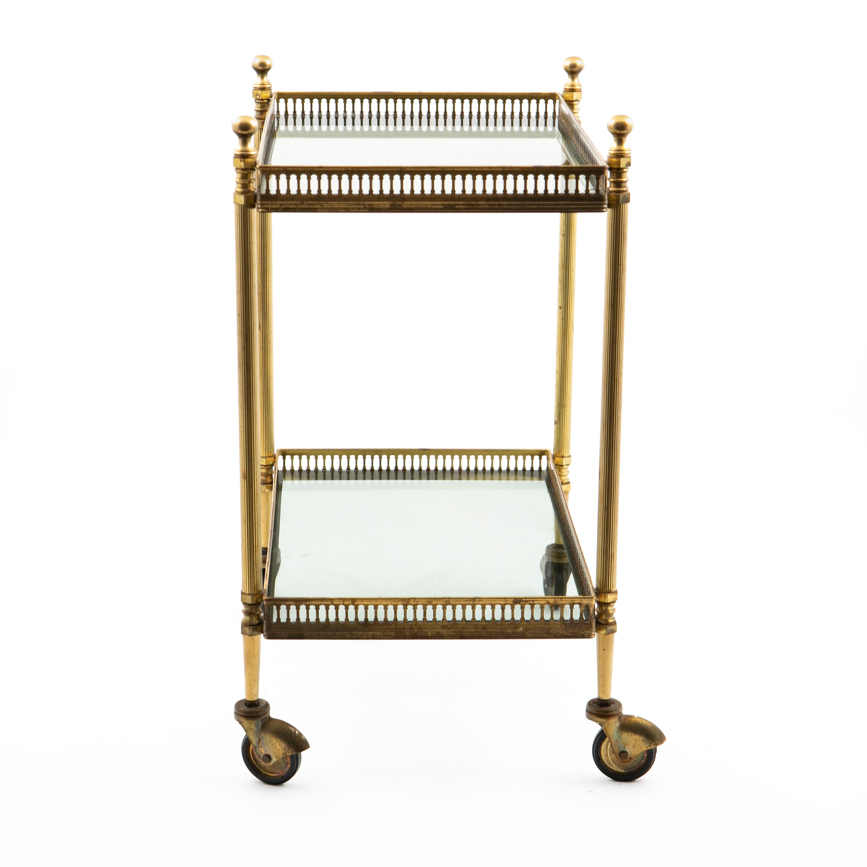 Small Brass Serving Trolly 1