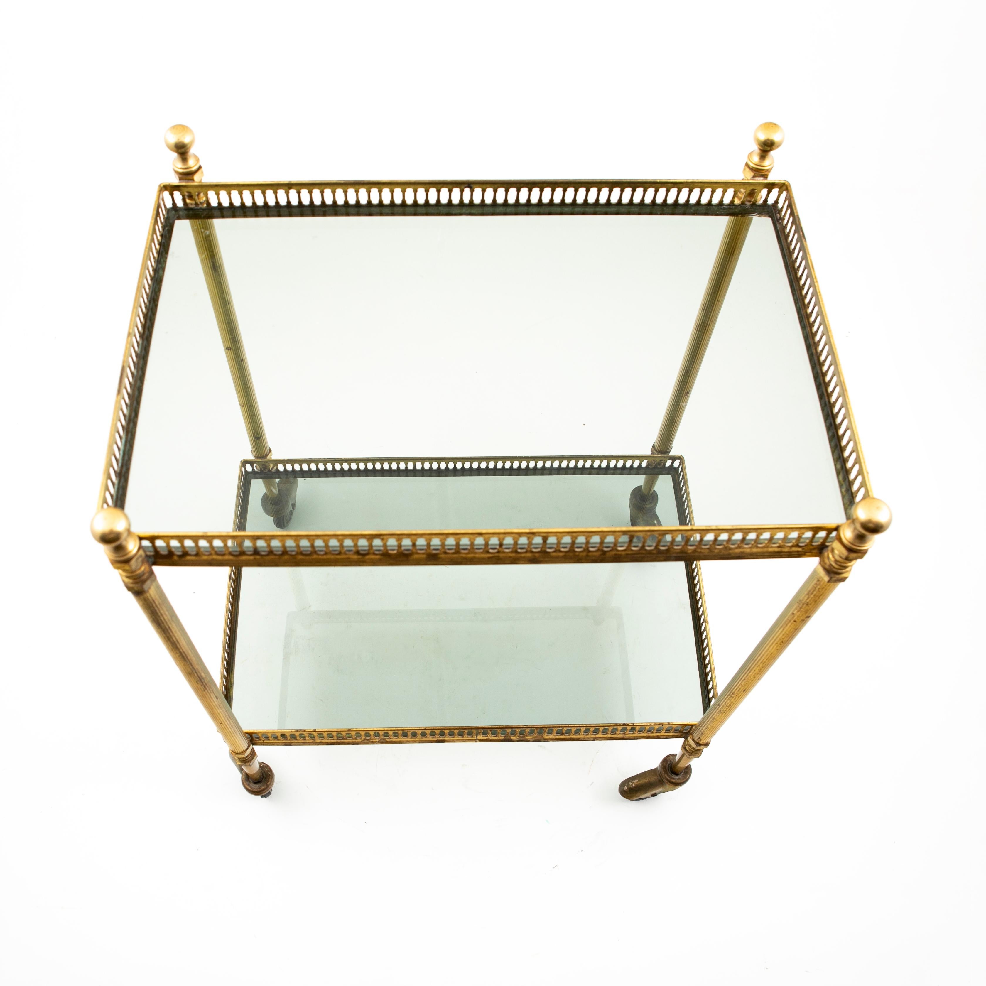 Small Brass Serving Trolly 2