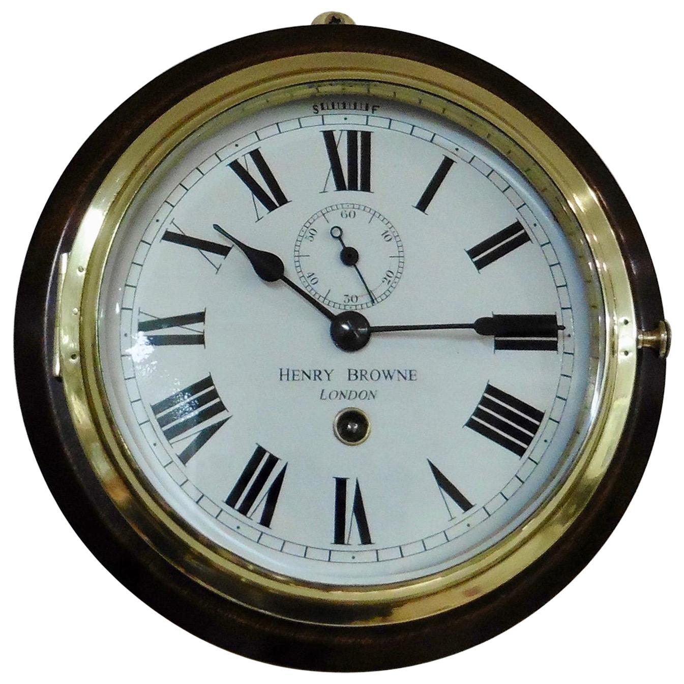 BOAT / NAUTICAL ROMAN SHIP'S CLOCK – Marine WALL Clock – BRASS 5010D 