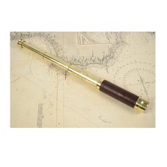 Small Brass Telescope with Leather-Covered Handle, UK, 1860