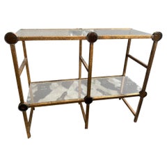 Small Brass Two-Tier Console