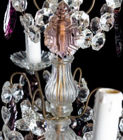 Small Bronze and Crystal Chandelier of the 19th Century