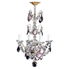 Small Bronze and Crystal Chandelier of the 19th Century