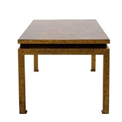 Small Bronze and Eglomisé Coffee Table, circa 1950