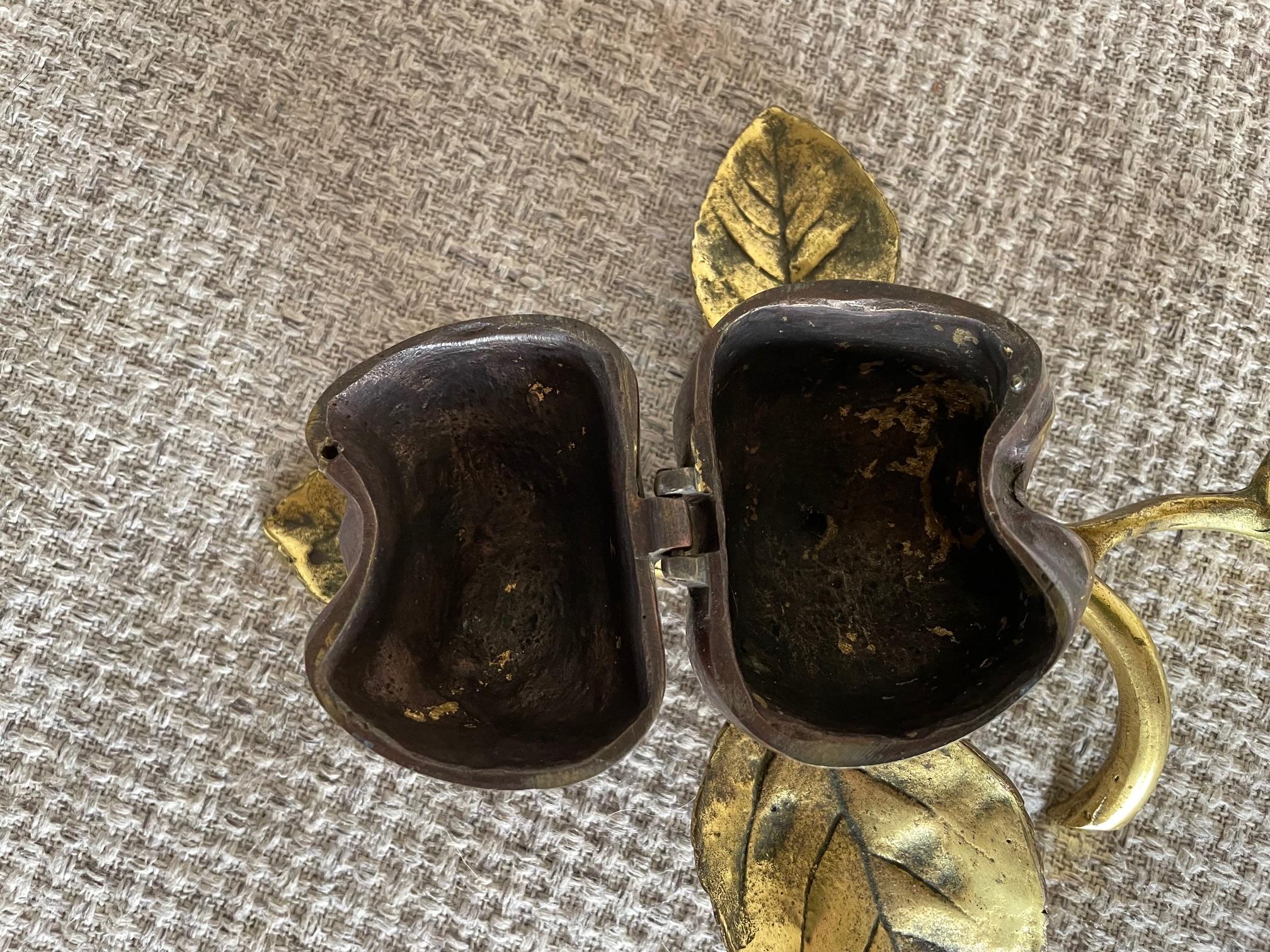 Art Deco Small bronze apple box For Sale