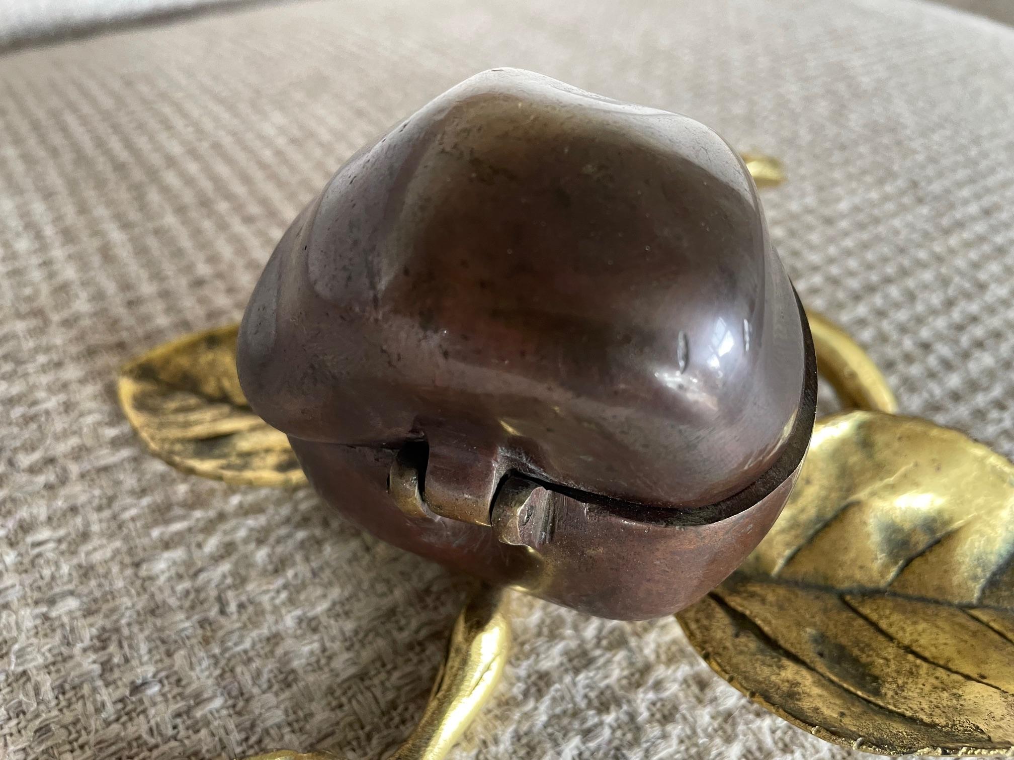 20th Century Small bronze apple box For Sale