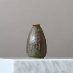 Jarrón Art Déco pequeño de bronce de Evan Jensen, Dinamarca, años 30.